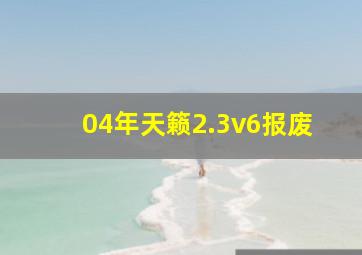 04年天籁2.3v6报废