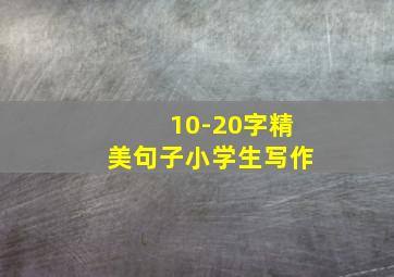 10-20字精美句子小学生写作