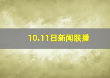 10.11日新闻联播