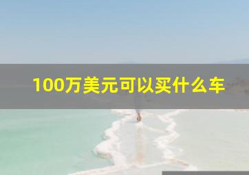 100万美元可以买什么车