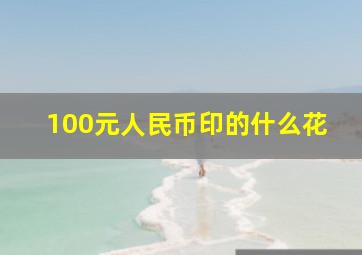 100元人民币印的什么花