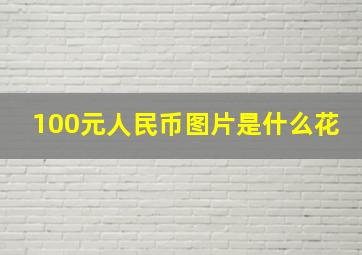 100元人民币图片是什么花