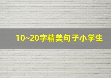 10~20字精美句子小学生