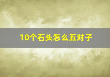 10个石头怎么五对子