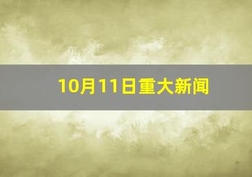 10月11日重大新闻