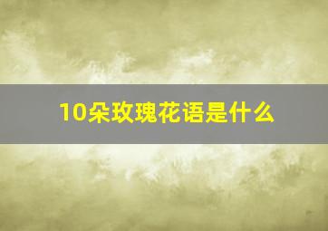 10朵玫瑰花语是什么