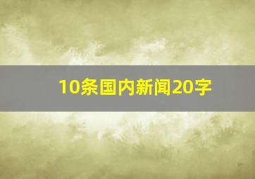 10条国内新闻20字