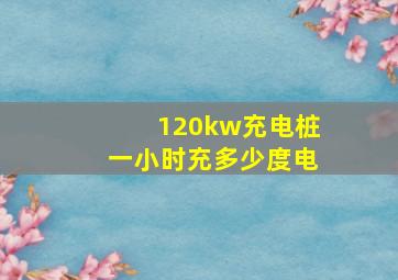 120kw充电桩一小时充多少度电