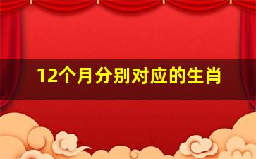 12个月分别对应的生肖