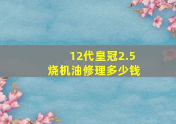 12代皇冠2.5烧机油修理多少钱