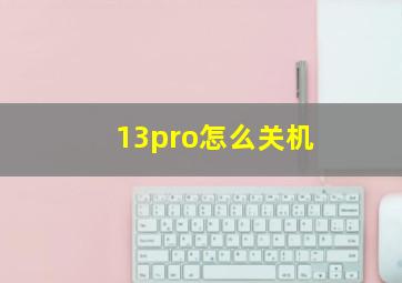 13pro怎么关机