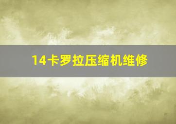 14卡罗拉压缩机维修