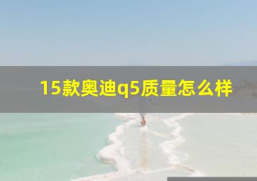 15款奥迪q5质量怎么样