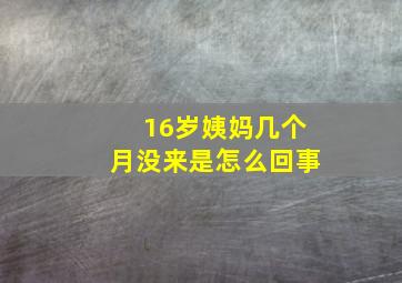 16岁姨妈几个月没来是怎么回事