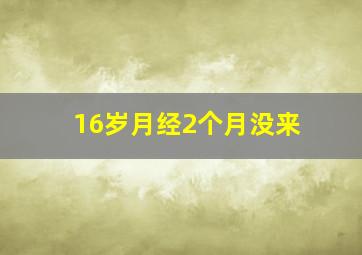 16岁月经2个月没来