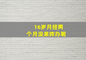 16岁月经两个月没来咋办呢