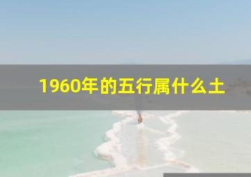 1960年的五行属什么土