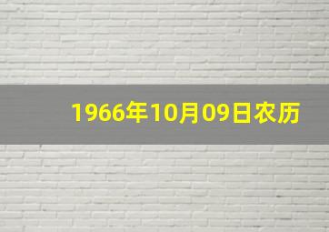 1966年10月09日农历