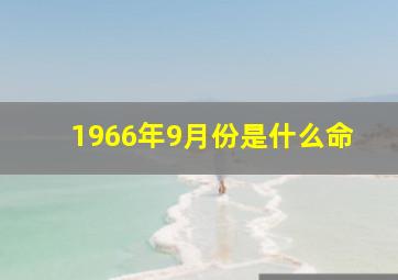 1966年9月份是什么命