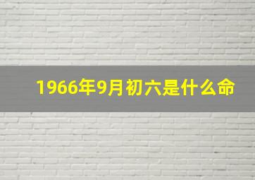 1966年9月初六是什么命