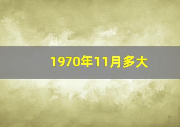 1970年11月多大