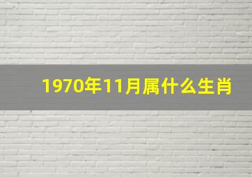 1970年11月属什么生肖