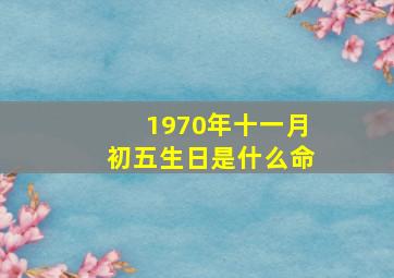 1970年十一月初五生日是什么命