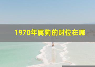 1970年属狗的财位在哪