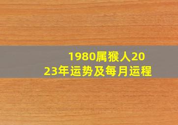 1980属猴人2023年运势及每月运程