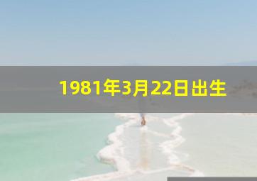 1981年3月22日出生