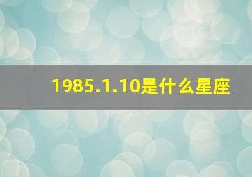 1985.1.10是什么星座