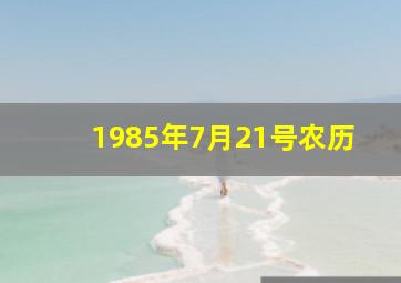 1985年7月21号农历