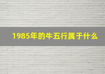 1985年的牛五行属于什么