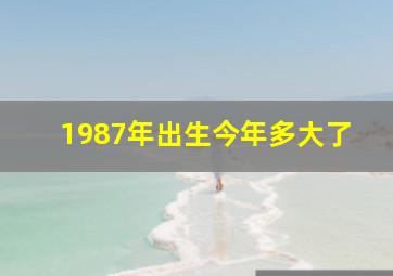 1987年出生今年多大了