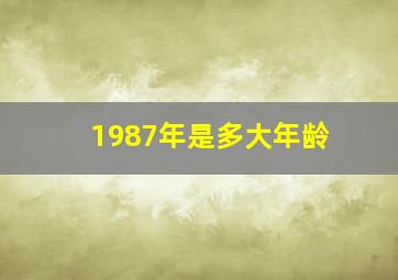 1987年是多大年龄