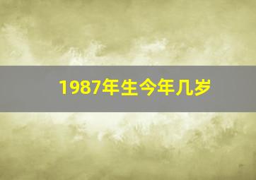 1987年生今年几岁