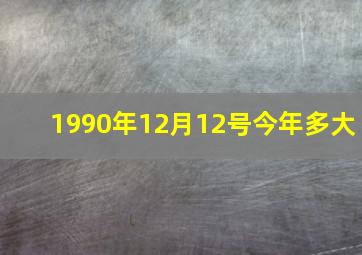 1990年12月12号今年多大