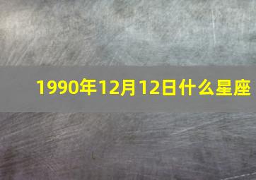 1990年12月12日什么星座