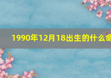 1990年12月18出生的什么命