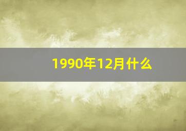 1990年12月什么