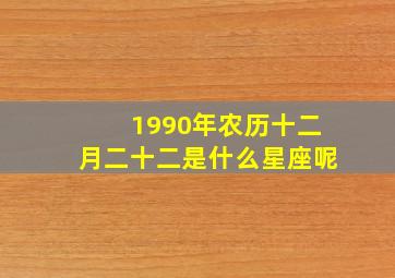 1990年农历十二月二十二是什么星座呢