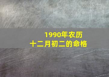 1990年农历十二月初二的命格