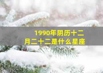 1990年阴历十二月二十二是什么星座