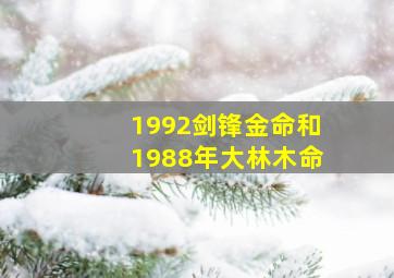 1992剑锋金命和1988年大林木命