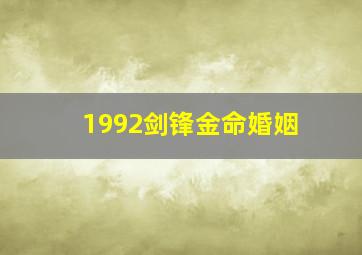 1992剑锋金命婚姻