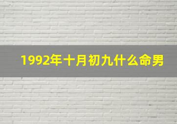 1992年十月初九什么命男