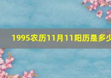 1995农历11月11阳历是多少