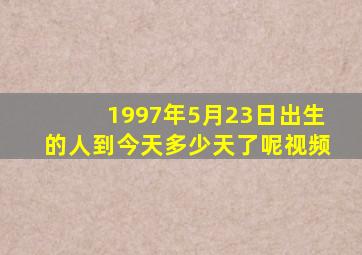 1997年5月23日出生的人到今天多少天了呢视频