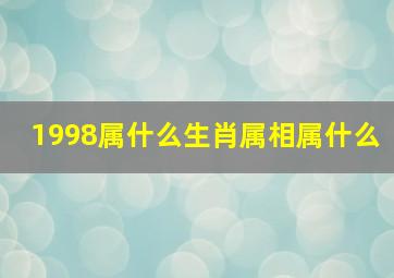 1998属什么生肖属相属什么