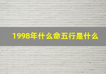 1998年什么命五行是什么